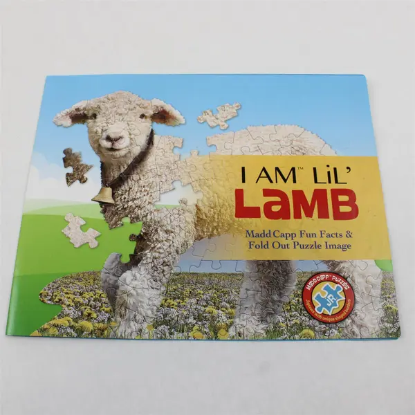I Am LiL' Lamb 100 Pc. Jigsaw Lamb Shaped Puzzle  w/Poster 2021, complete 