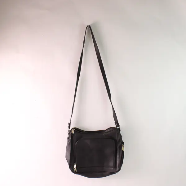 Vintage Pine Mountain Dark Brown Vinyl Crossbody Shoulder Bag