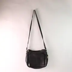 Vintage Pine Mountain Dark Brown Vinyl Crossbody Shoulder Bag