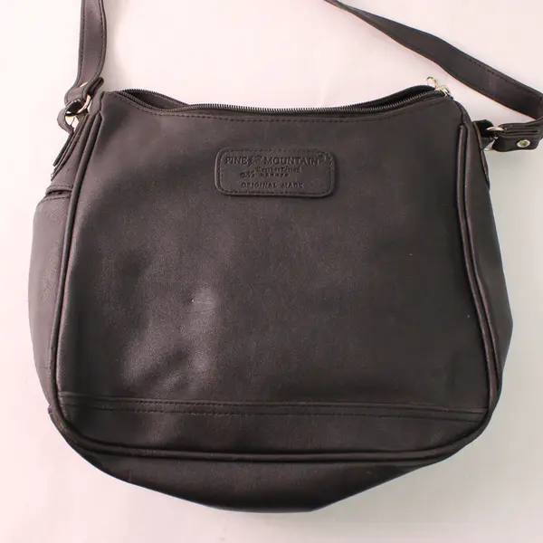 Vintage Pine Mountain Dark Brown Vinyl Crossbody Shoulder Bag