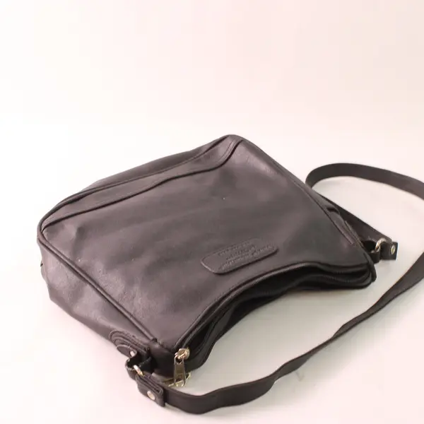 Vintage Pine Mountain Dark Brown Vinyl Crossbody Shoulder Bag