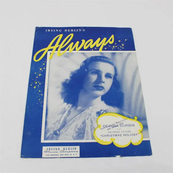 Irving Berlin Always Sheet Music Deanna Durbin Christmas Holiday