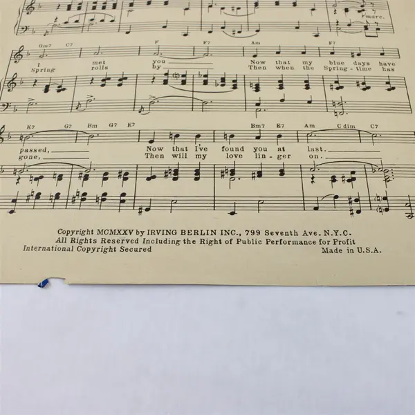 Irving Berlin Always Sheet Music Deanna Durbin Christmas Holiday