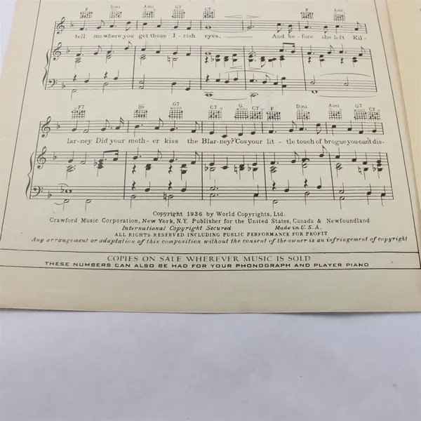 VTG 1942 Sheet Music I Just Kissed Your Picture Goodnight Joan Brooks