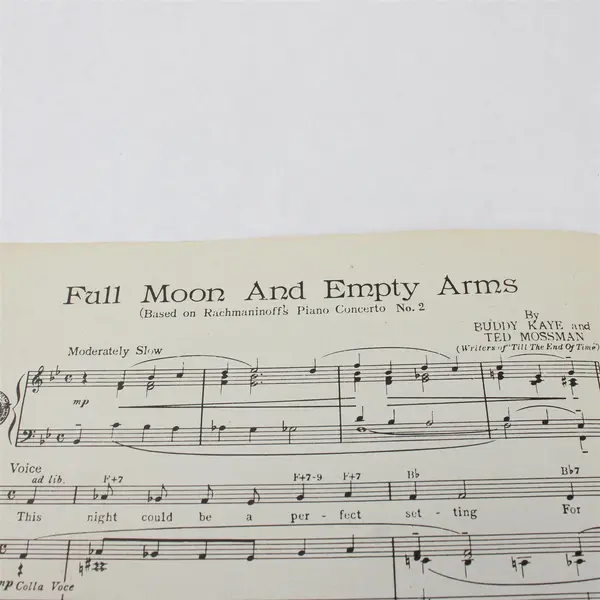 Vintage 1946 Sheet Music Full Moon and Empty Arms Buddy Kaye Ted Mossman