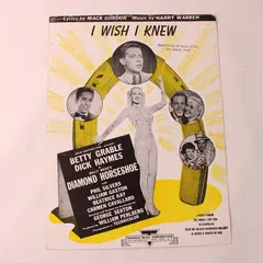 VTG 1945 Sheet Music I Wish I Knew Mack Gordon Harry Warren Musical