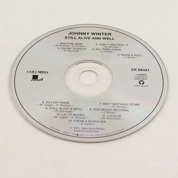 Johnny Winter Still Alive and Well CD CK 66421 Columbia/Legacy