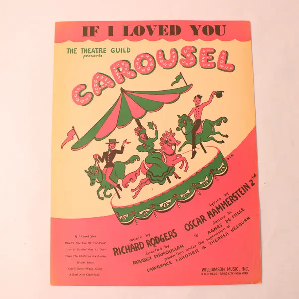If I Loved You 1944 Carousel Sheet Music Williamson Music Inc