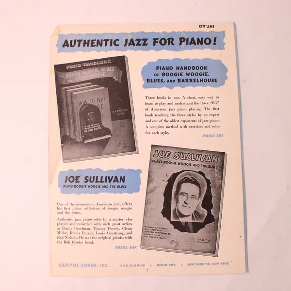 Vintage 1945 Sheet Music Dream Words & Music by Johnny Mercer For Piano 