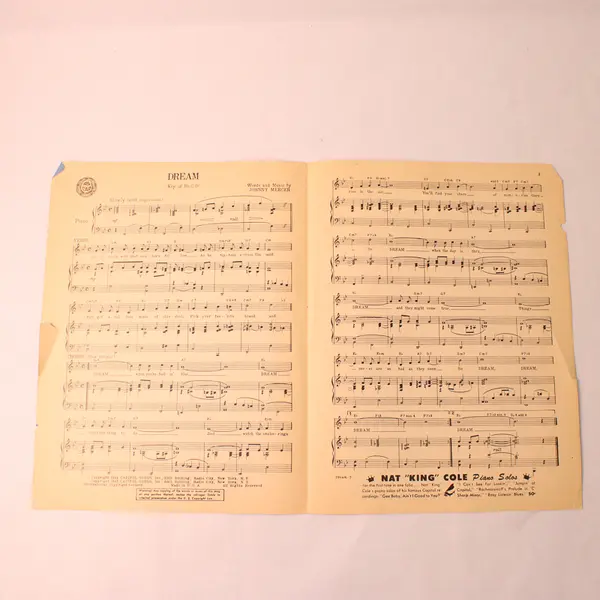 Vintage 1945 Sheet Music Dream Words & Music by Johnny Mercer For Piano 