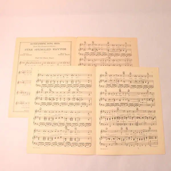 VTG 1942 Sheet Music That Old Black Magic Mercer & Arlen Star Spangled Rhythm