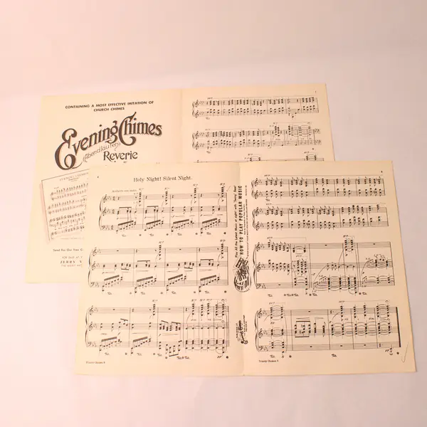 Antique 1912 Sheet Music Trinity Chimes Walter Decker For Player Piano