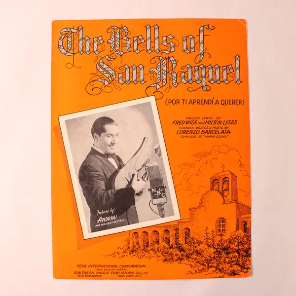 VTG 1941 Sheet Music The Bells of San Raquel Spanish & English Lyrics