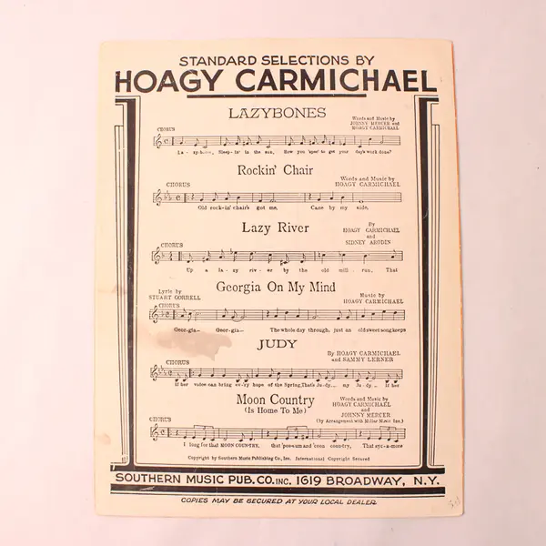 VTG 1941 Sheet Music The Bells of San Raquel Spanish & English Lyrics