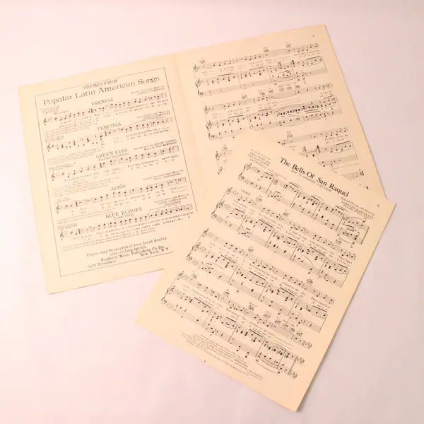 VTG 1941 Sheet Music The Bells of San Raquel Spanish & English Lyrics