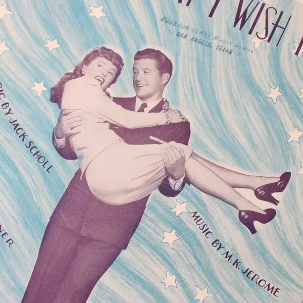 Vintage 1945 Sheet Music The Wish That I Wish Tonight Scholl & Jerome