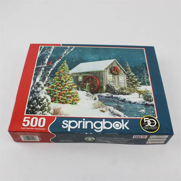 Springbok 500 Pc. Jigsaw Puzzle The Falling Snow  2015  #34-01520, complete 