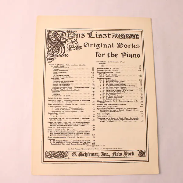 Vintage 1930 Sheet Music Rhapsodie hongroise No. 6 Franz Liszt For Piano