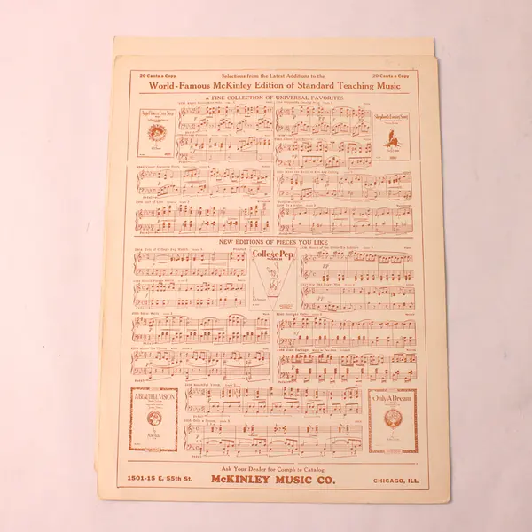 Antique 1923 Sheet Music Etude in A Flat by H A Wollenhaupt For Piano