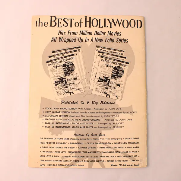 Vintage 1966 Songbook Big Big Hits Chords Words Music Easy Piano Vocal Edition