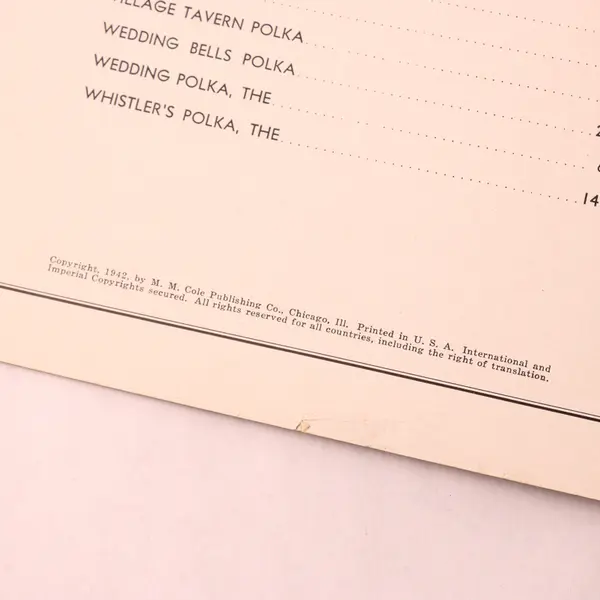 Vintage 1942 Polka Songbook The Modern Library Favorite Polkas 