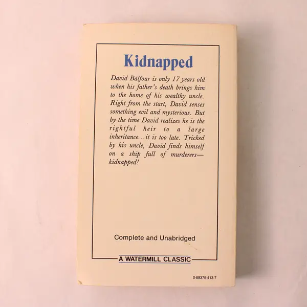 Vintage Kidnapped by Robert Louis Stevenson 1980 Watermill Classic Paperback