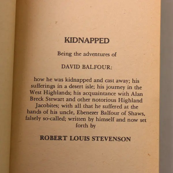 Vintage Kidnapped by Robert Louis Stevenson 1980 Watermill Classic Paperback