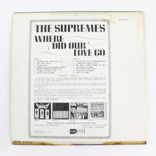 The Supremes Where Did Our Love Go  12" Vinyl Record
