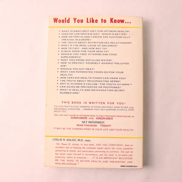 Are You Confused? Paavo O. Airola 1972 Paperback