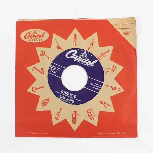 Dean Martin Return to Me Forgetting You 7" 45 RPM Capitol F3894