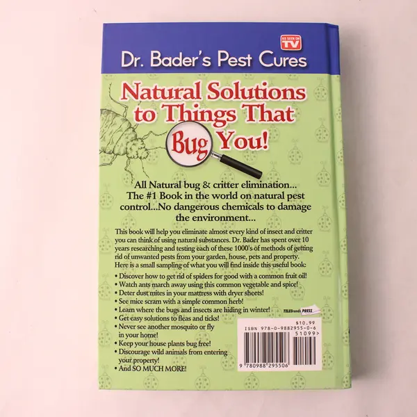Dr Bader's Pest Cures Natural Solutions Myles H Bader 2012 Hardcover Good