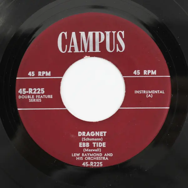 Lew Raymond & His Orchestra Dragnet Ebb Tide 7" Vinyl 45 RPM
