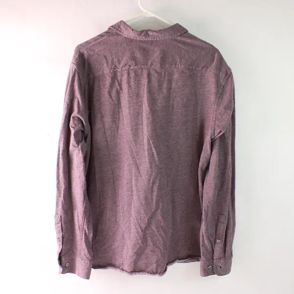 DKNY Burgundy Long-Sleeved Button-Up Men's XL