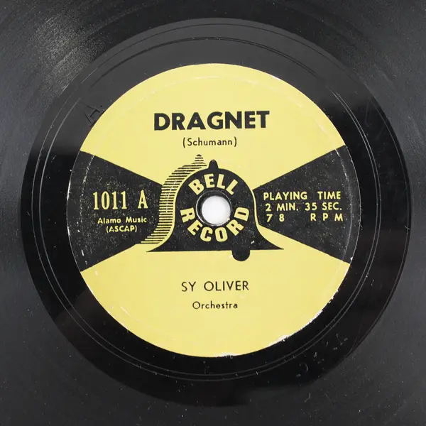 Tony Russo Sy Oliver My Love, My Love / Dragnet 7" Vinyl Record