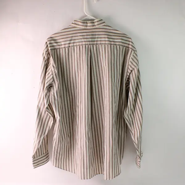 John Henry Gray Red & Blue Striped Long-Sleeved Button-Down Men's XL FLAWED