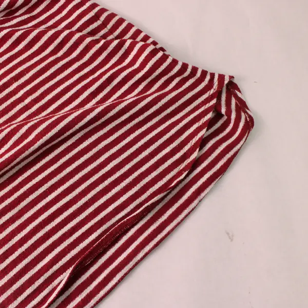 Van Heusen Red and White Striped V-Neck Tank Women's Large