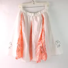 Handmade Dancing Couple White and Pink Poodle Skirt Women's Medium
