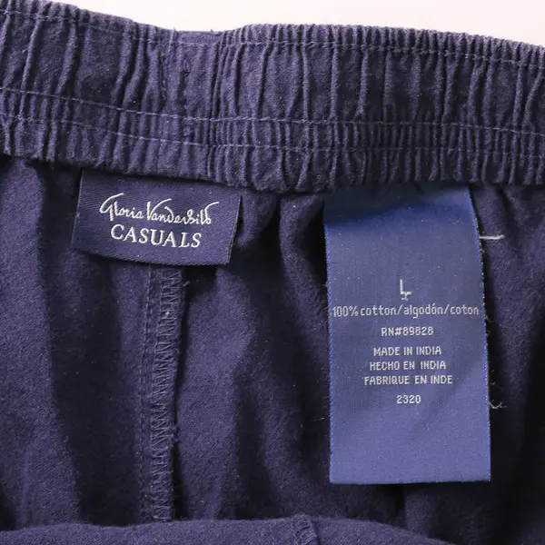 Gloria Vanderbilt Navy Blue Drawstring Shorts Women's Large