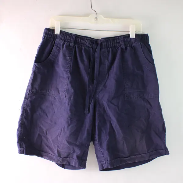 Gloria Vanderbilt Navy Blue Drawstring Shorts Women's Large