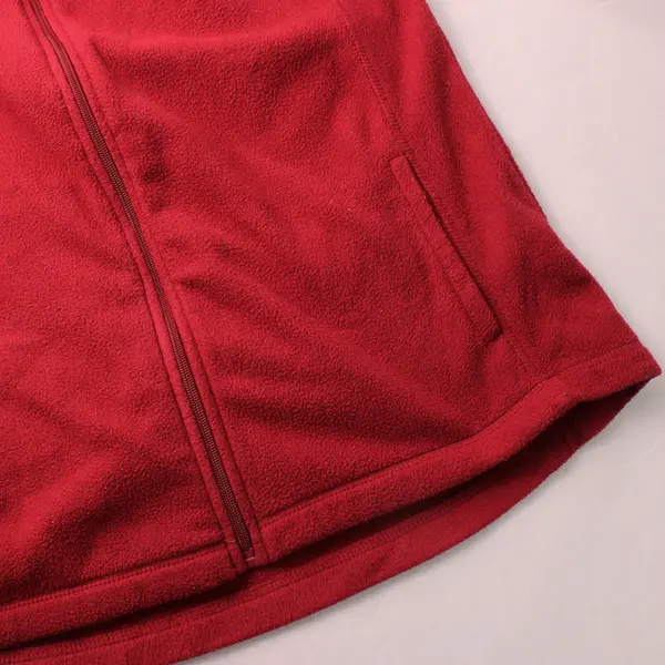 Great Northwest Indigo Maroon Red Fleece Zip-Up Vest Women's Large
