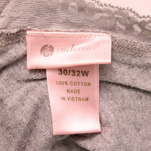 Enchanted Gray Lace Trim V-Neck Tank Top Women's 30/32W