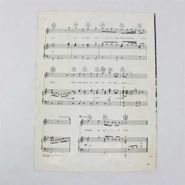 VTG Through the Eyes of Love Theme From Ice Castles 1979 Sheet Music 