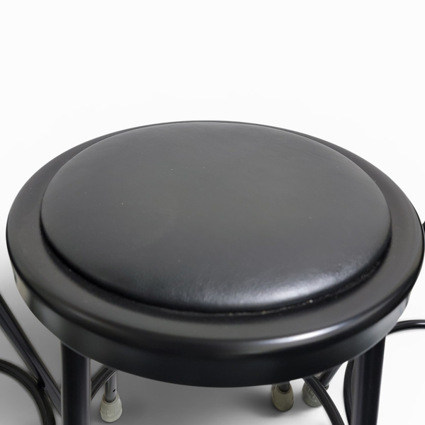 Set of 4 Uline Black Padded Bar Stools 25" Seat Height - Local Pickup Only