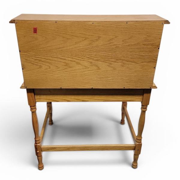 Oak Roll Top Desk 5 Drawers Solid Wood Home Office - Local Pickup Only