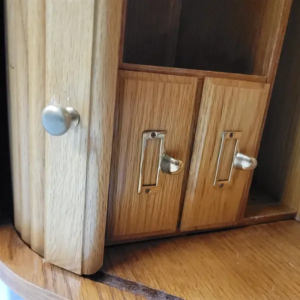 Oak Roll Top Desk 5 Drawers Solid Wood Home Office - Local Pickup Only