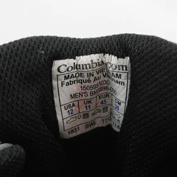 Columbia Charcoal/Yellow North Plains WP Hiking Shoes Mens Size 12 (No Insole)