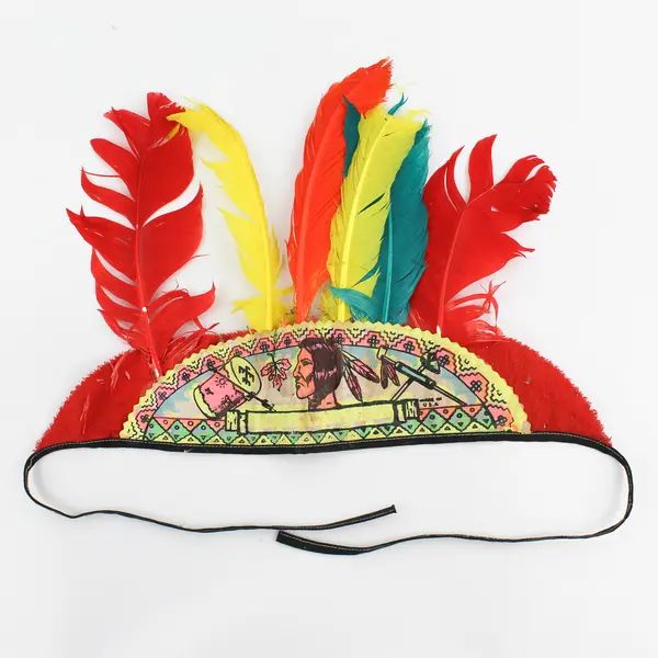 Vintage Child's Native American Toy Headdress Made In The USA