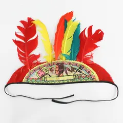 Vintage Child's Native American Toy Headdress Made In The USA