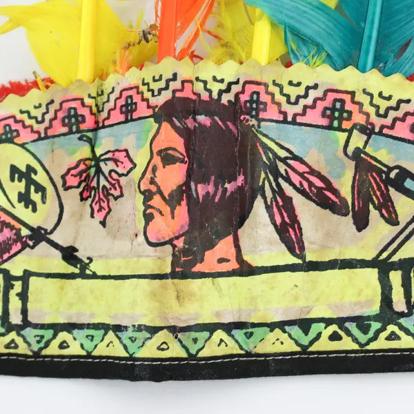 Vintage Child's Native American Toy Headdress Made In The USA