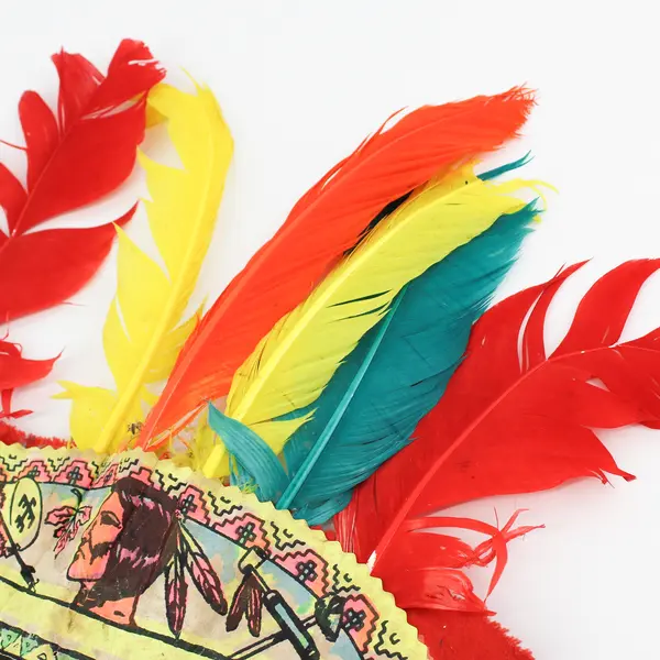 Vintage Child's Native American Toy Headdress Made In The USA
